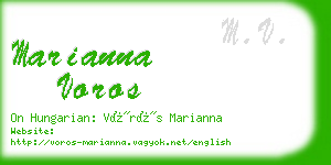 marianna voros business card