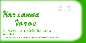 marianna voros business card